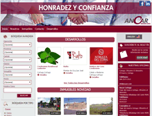 Tablet Screenshot of ancarinmobiliaria.com